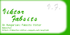 viktor fabsits business card
